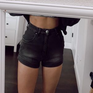 Black high waisted shorts